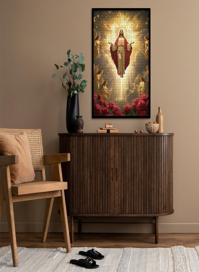 BBOLDIN Christian Jesus Inspirational Puzzle 1000 Pieces for Adults, Religious Angel Rose Catholic Jigsaw Puzzle, God Easter Flower Puzzles - Image 5